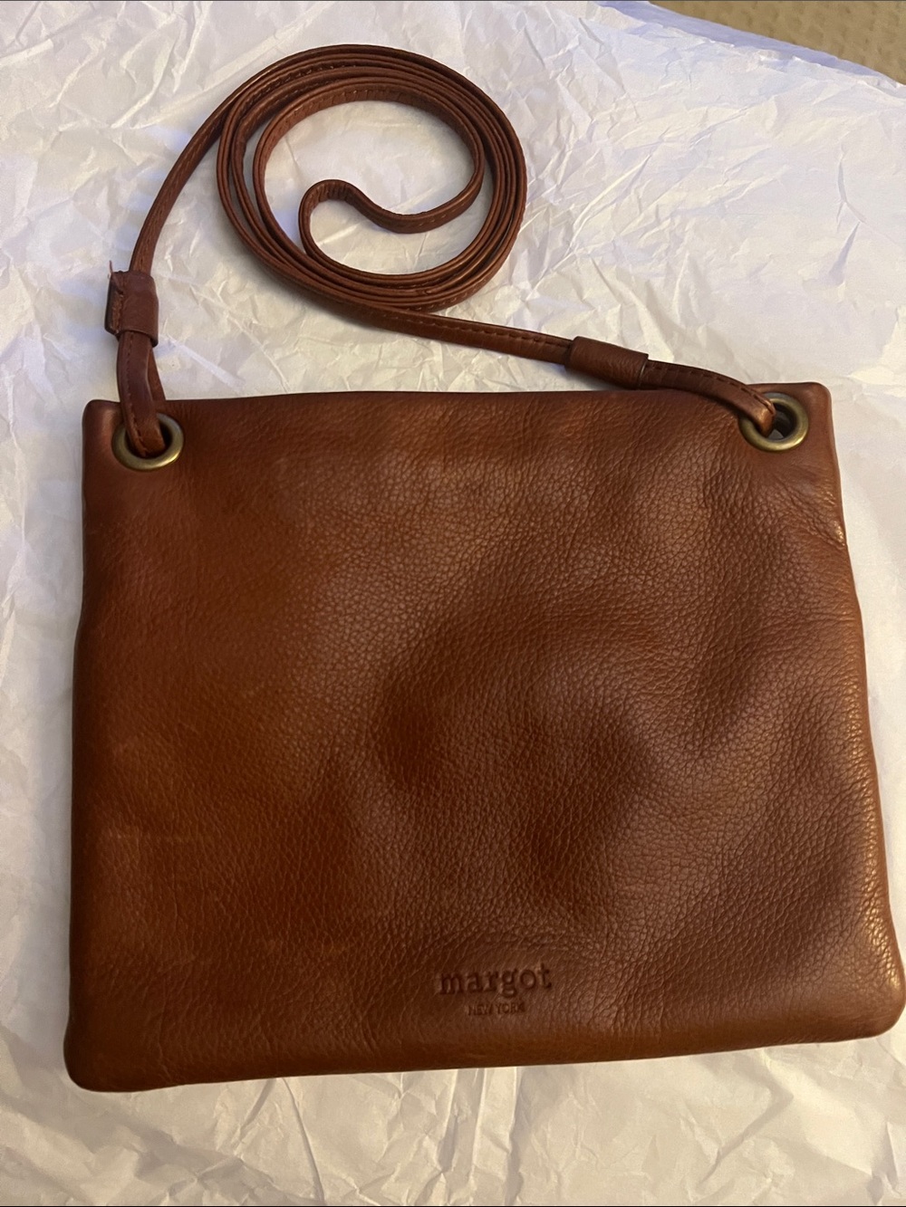 Margot New York Leather Classic Crossbody Bag